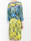 Платье свободного кроя из шелка с узором и кружевом Alberta Ferretti  –  Модель Верх-Низ1