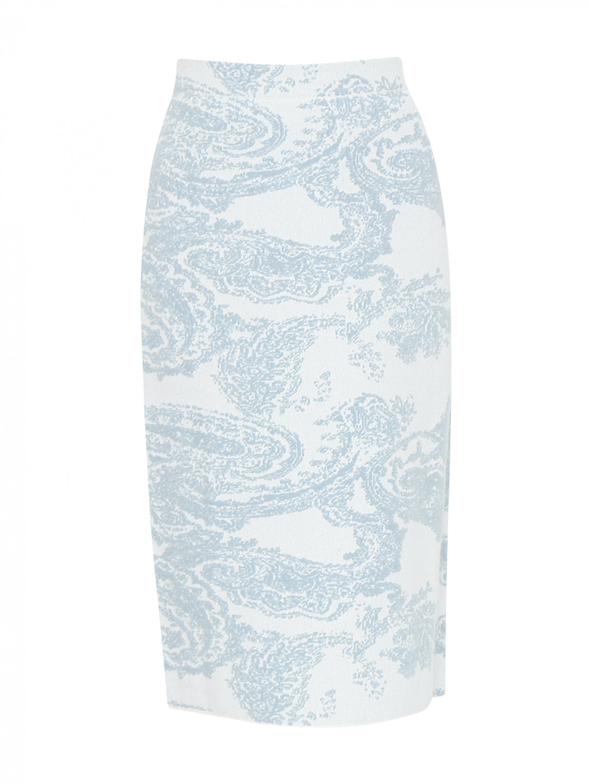 Трикотажная юбка с узором Stefanel Cashmere  –  Общий вид  – Цвет:  Узор