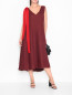 Платье из льна с V-образным вырезом Marina Rinaldi  –  МодельОбщийВид