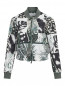 Легкая куртка из хлопка на молнии с узором Max Mara  –  Общий вид