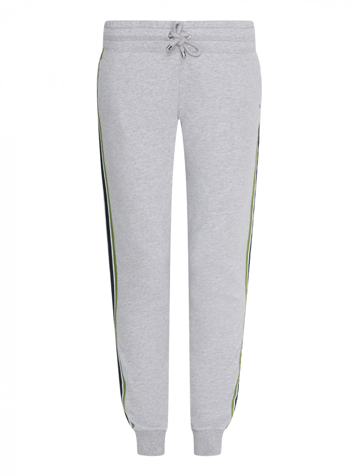 Спортивные брюки из хлопка с лампасами BOSCO  –  Общий вид  – Цвет:  Серый