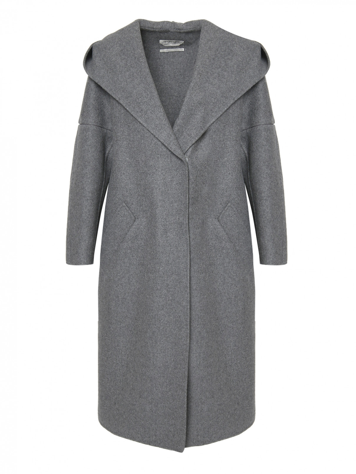 Пальто из шерсти и кашемира Sportmax  –  Общий вид  – Цвет:  Серый