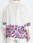 Рубашка изо льна декорированная вышивкой Marina Rinaldi  –  МодельВерхНиз1