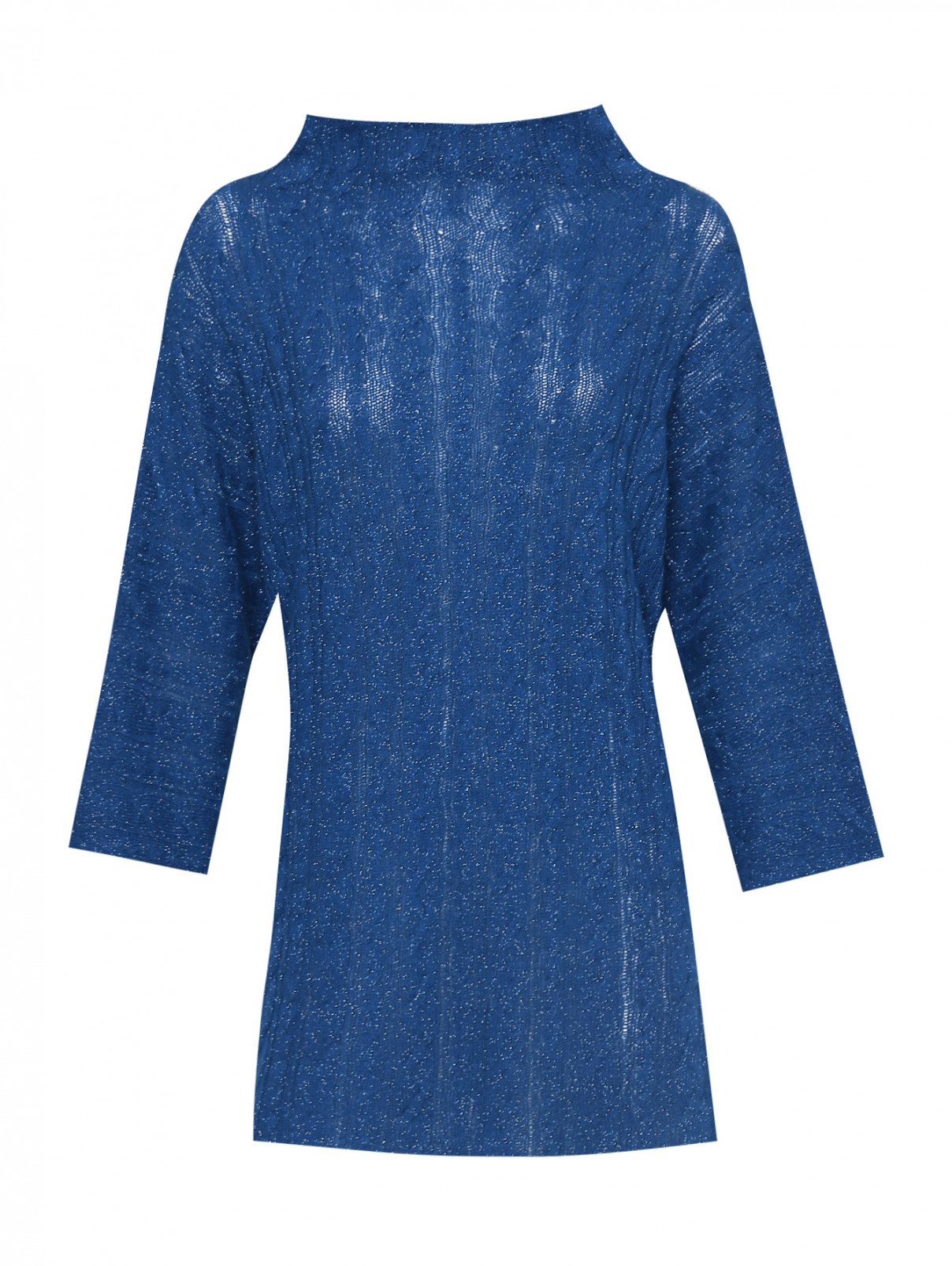Джемпер из шерсти, вискозы и кашемира с металлизированной нитью Etro  –  Общий вид  – Цвет:  Синий