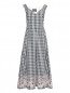 Платье-миди из хлопка с узором и вышивкой BOUTIQUE MOSCHINO  –  Общий вид
