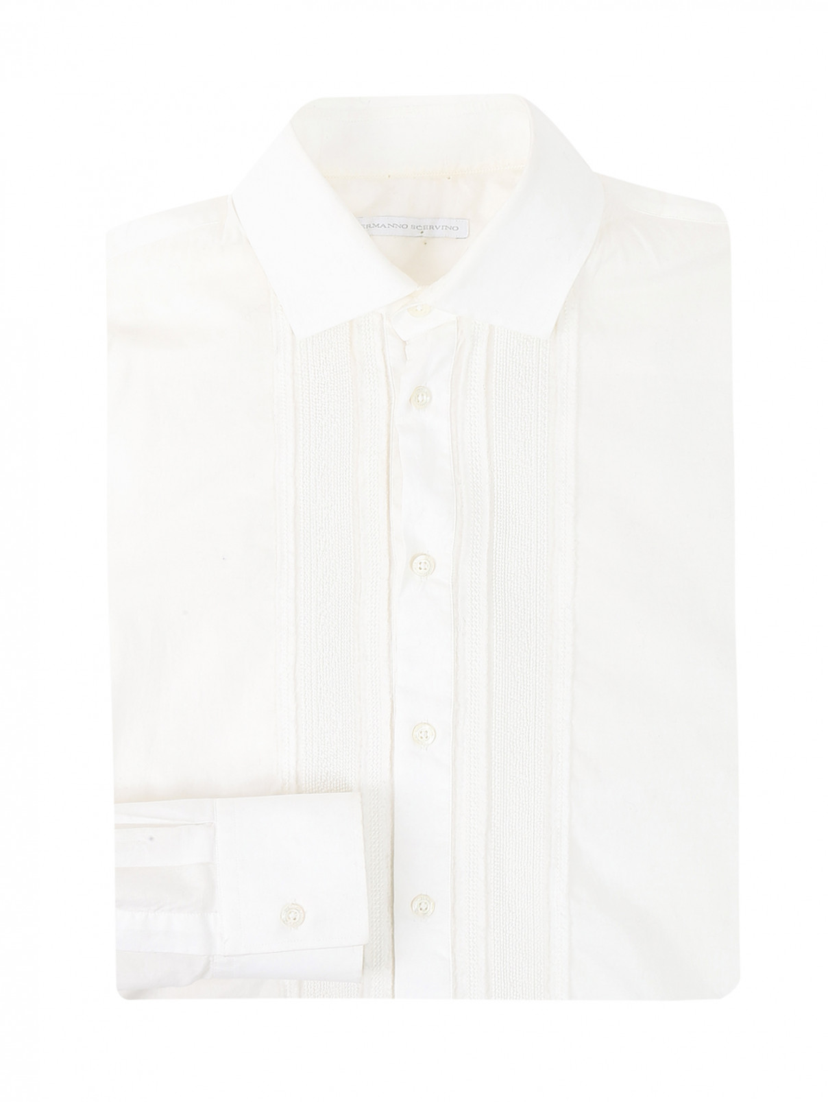 Рубашка из хлопка Ermanno Scervino  –  Общий вид  – Цвет:  Белый
