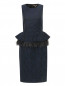 Платье-футляр с баской, декорированное перьями Michael Kors  –  Общий вид