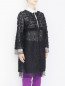 Легкое пальто с вышивкой и аппликацией Marina Rinaldi  –  МодельВерхНиз
