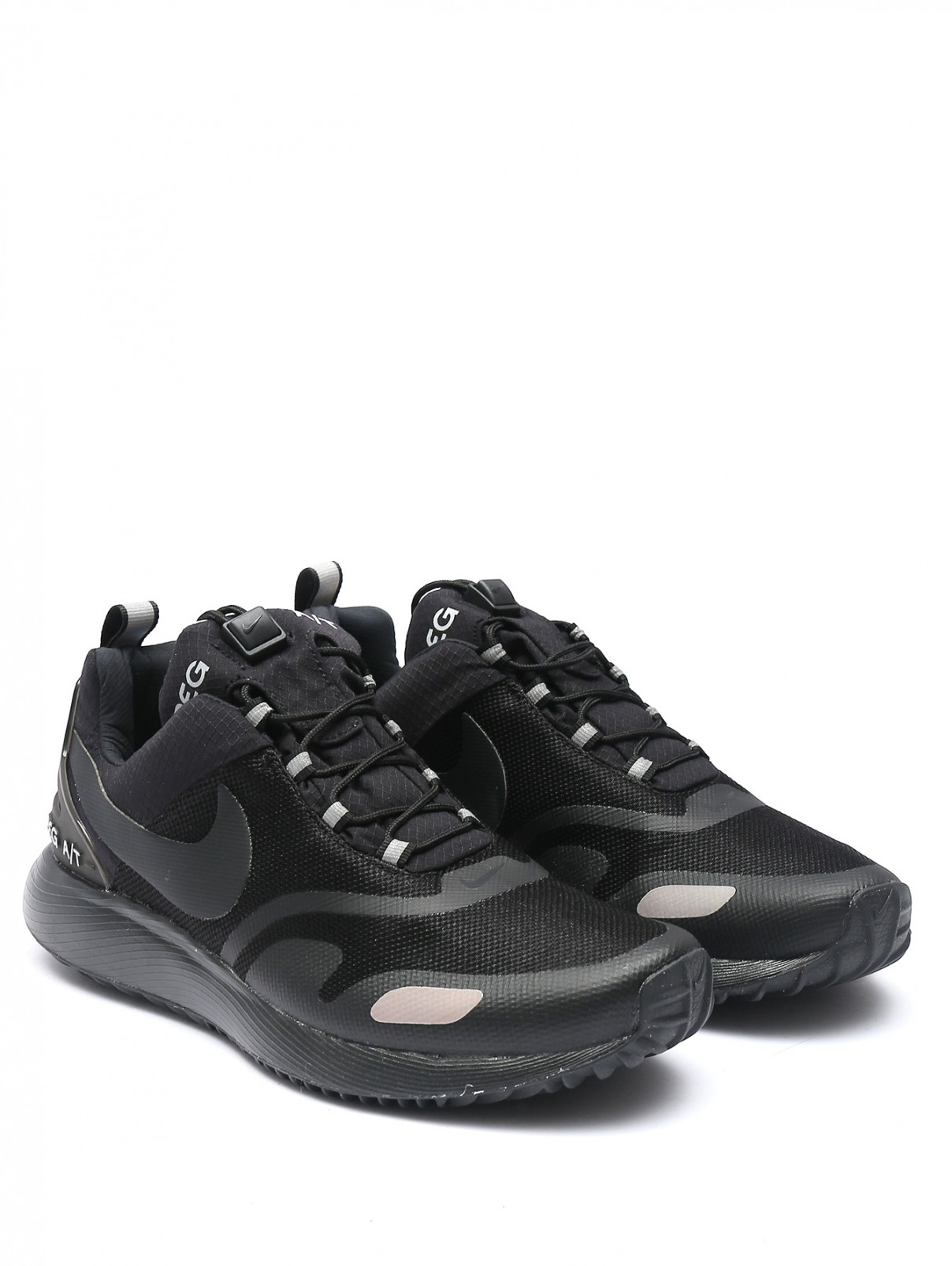 Комбинированные кроссовки с логотипом Nike  –  Общий вид  – Цвет:  Черный