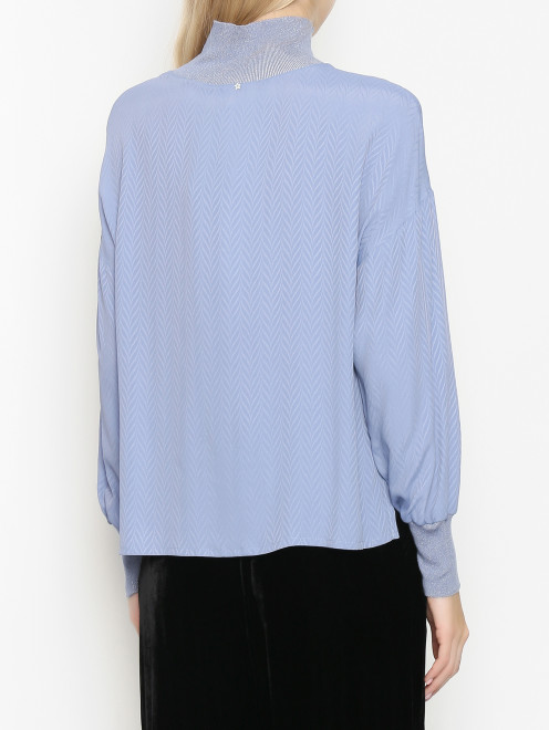 Блуза из смешанной шерсти и шелка с узором - МодельВерхНиз1
