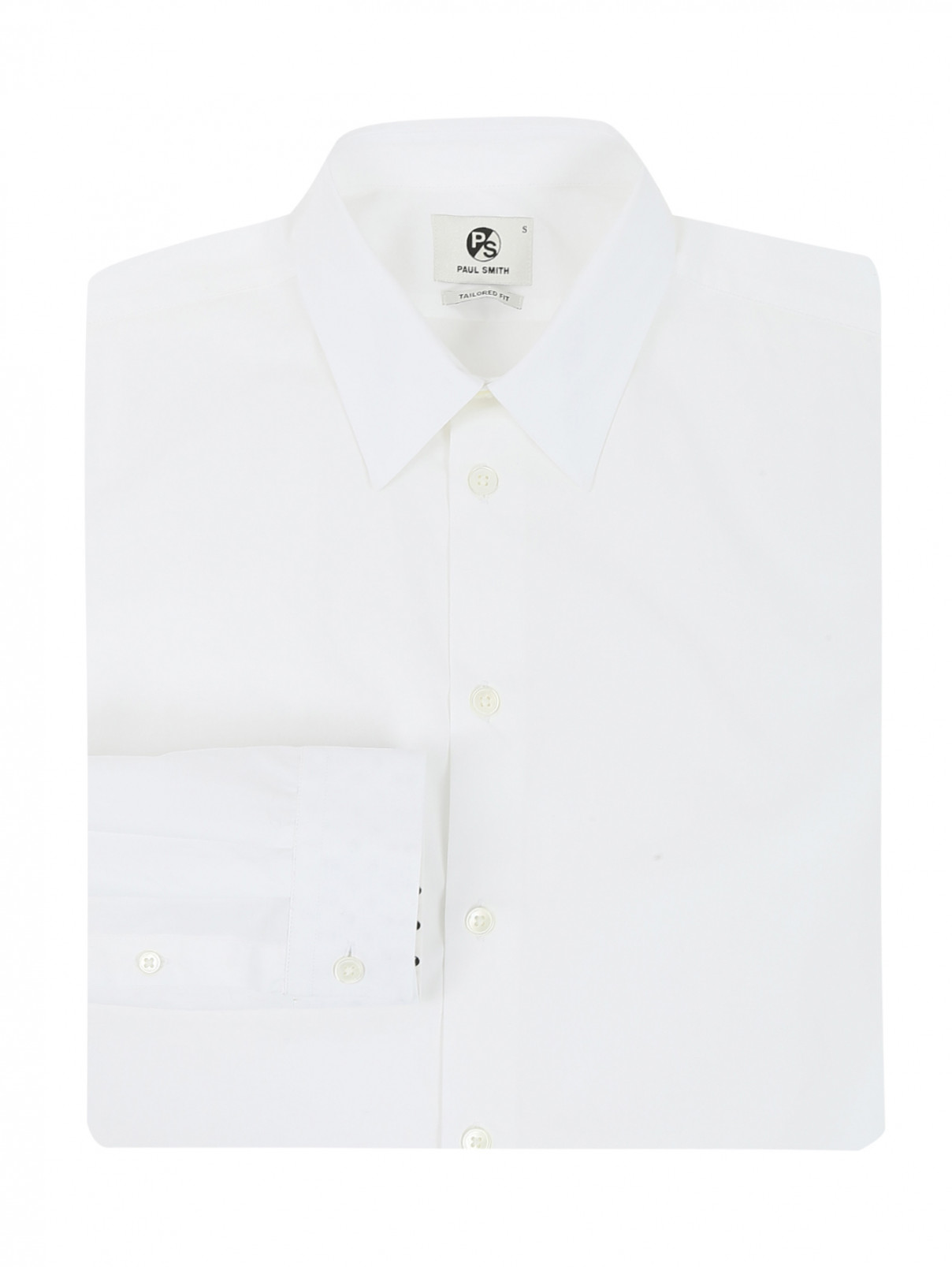 Рубашка из хлопка Paul Smith  –  Общий вид  – Цвет:  Белый