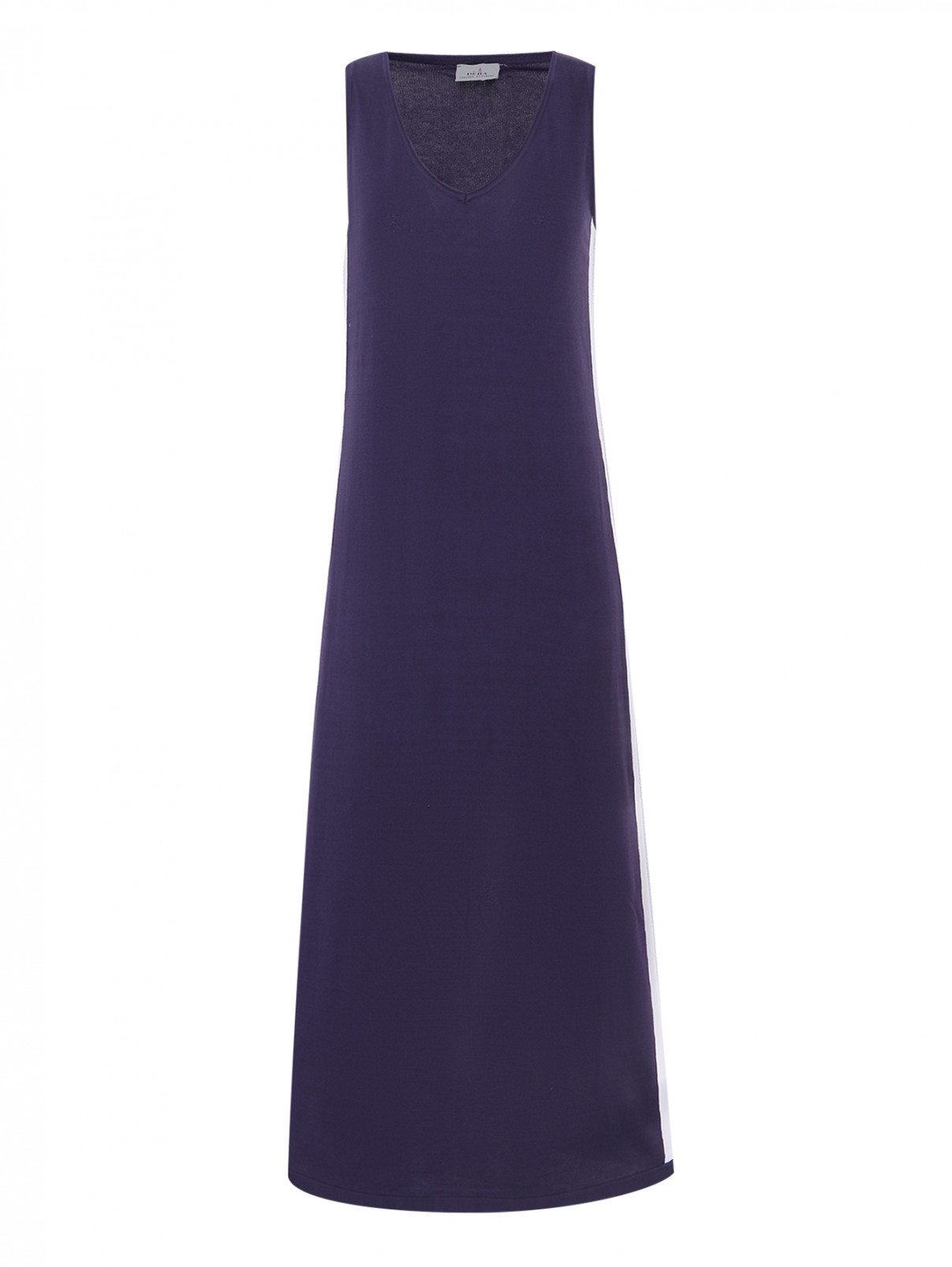 Трикотажное платье без рукавов DEHA  –  Общий вид  – Цвет:  Синий