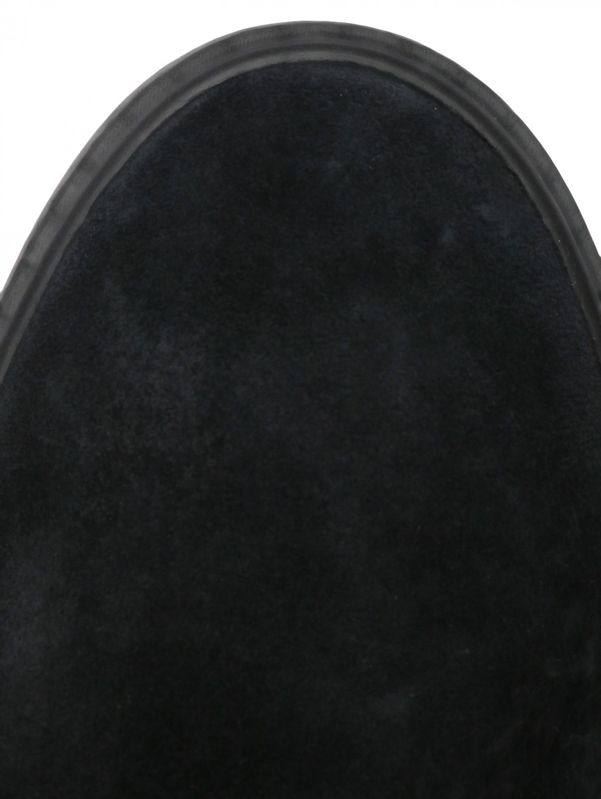 Ботинки из замши с меховой отделкой Baldan  –  Обтравка3  – Цвет:  Черный