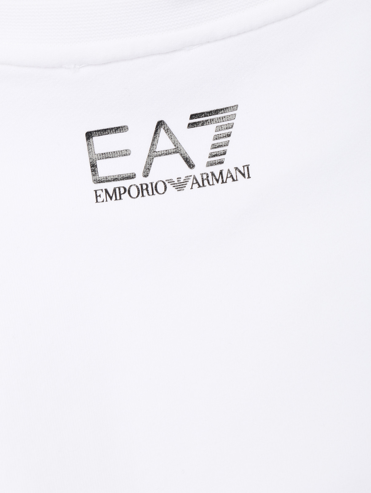 Костюм: толстовка и брюки из хлопка EA 7  –  Деталь  – Цвет:  Белый