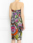 Платье-футляр из шелка с абстрактным узором Jean Paul Gaultier  –  Модель Верх-Низ1