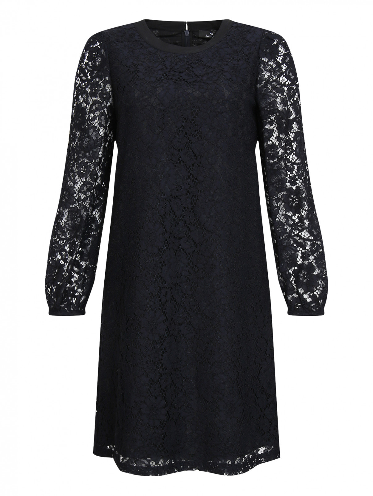 Платье из кружева с длинными рукавами Paul Smith  –  Общий вид  – Цвет:  Черный