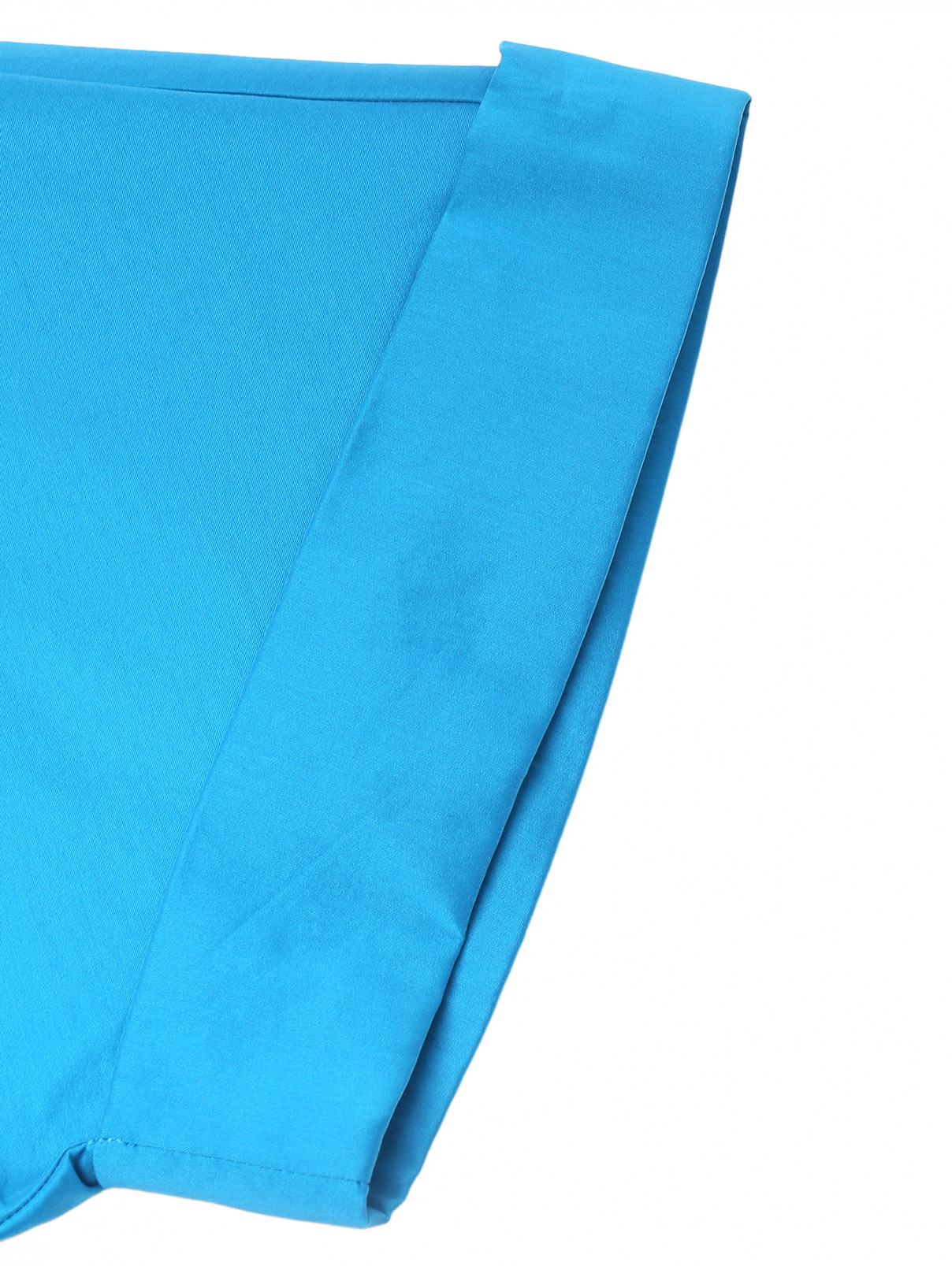 Платье-рубашка с короткими рукавами и карманами Marina Rinaldi  –  Деталь1  – Цвет:  Синий