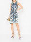 Трикотажное платье с цветочным узором Roberto Cavalli  –  МодельОбщийВид