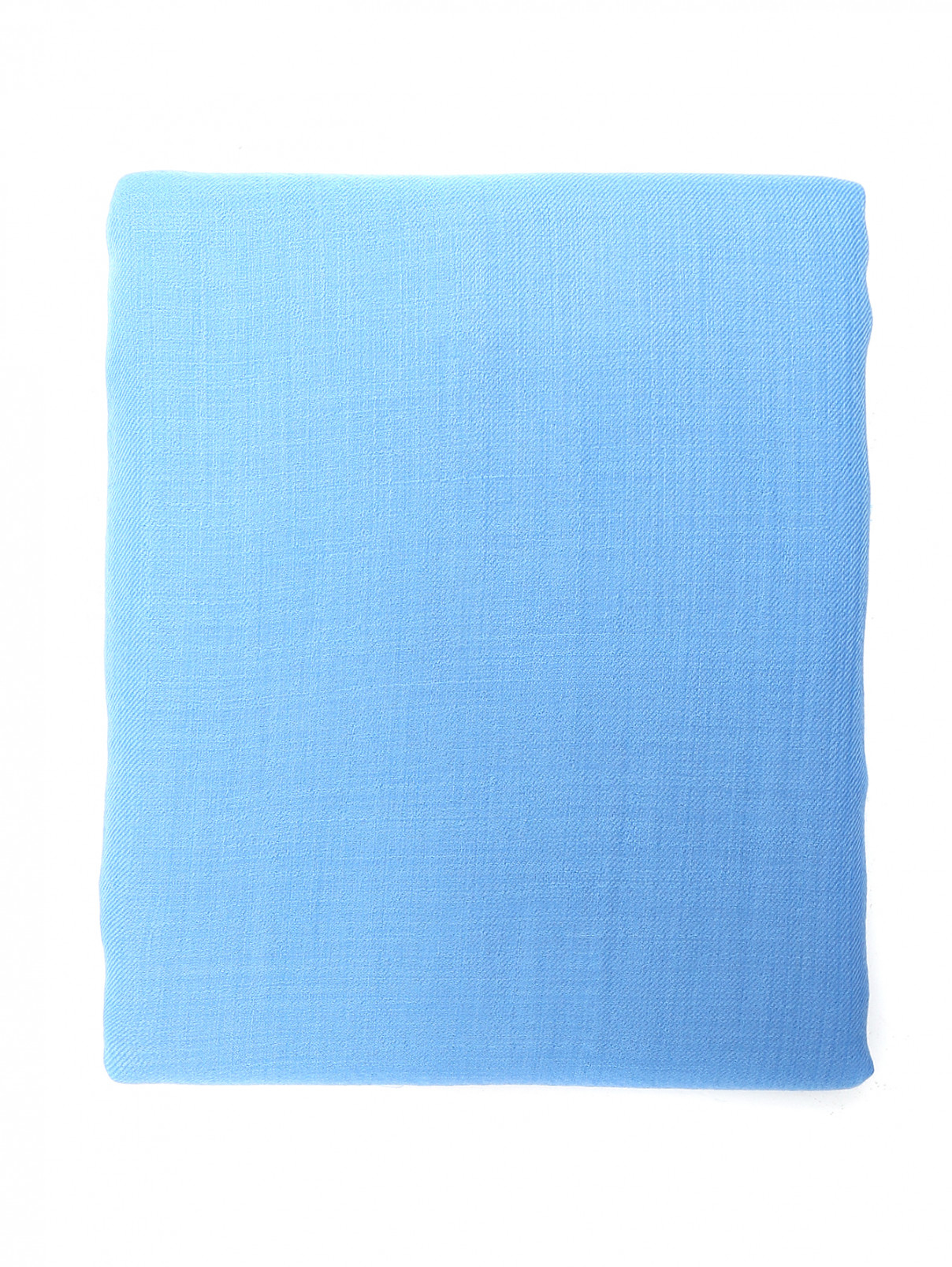 Однотонный шарф из кашемира Begg x Co  –  Общий вид  – Цвет:  Синий
