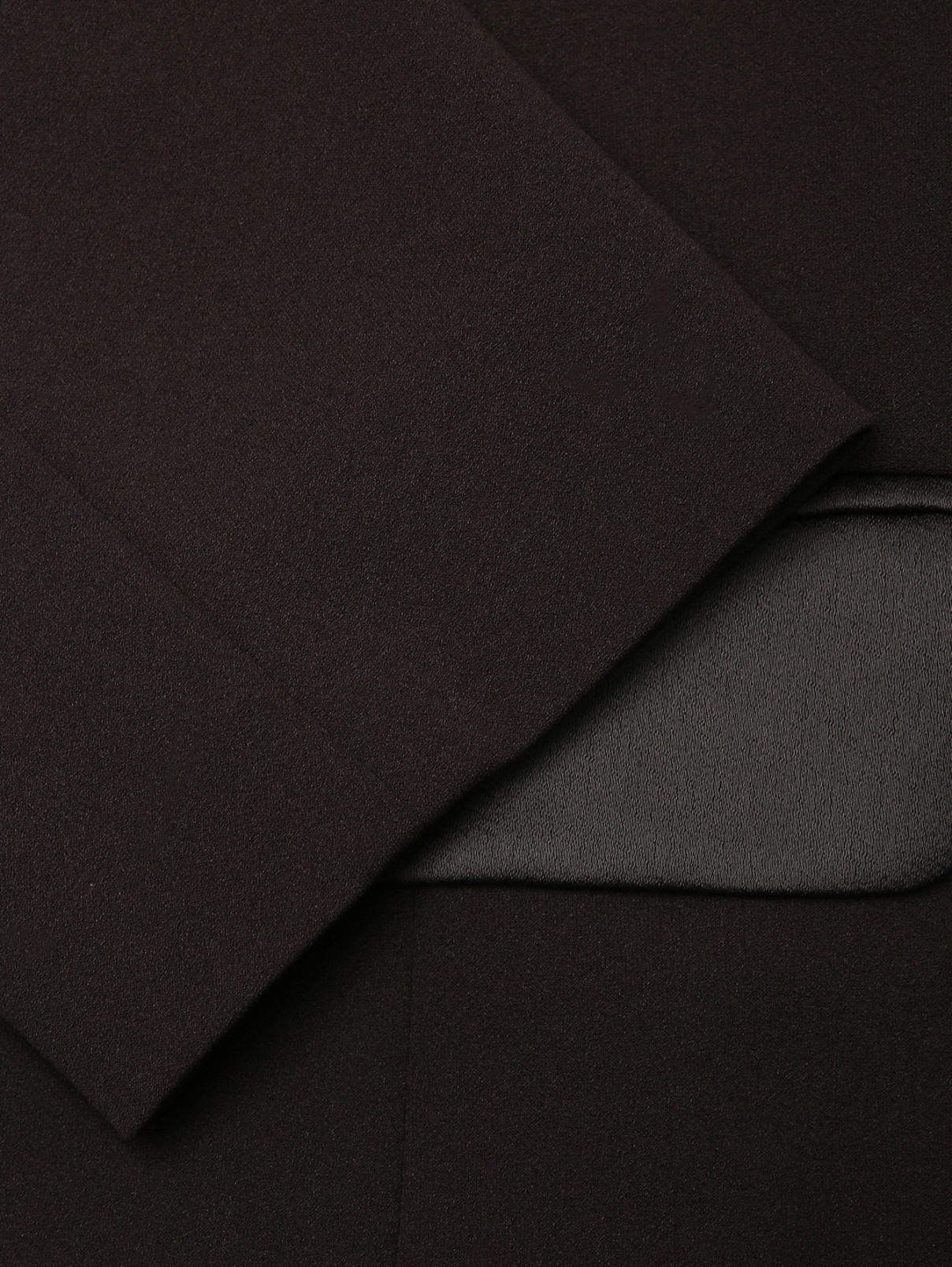 Двубортный жакет с атласными лацканами и карманами Persona by Marina Rinaldi  –  Деталь1  – Цвет:  Черный