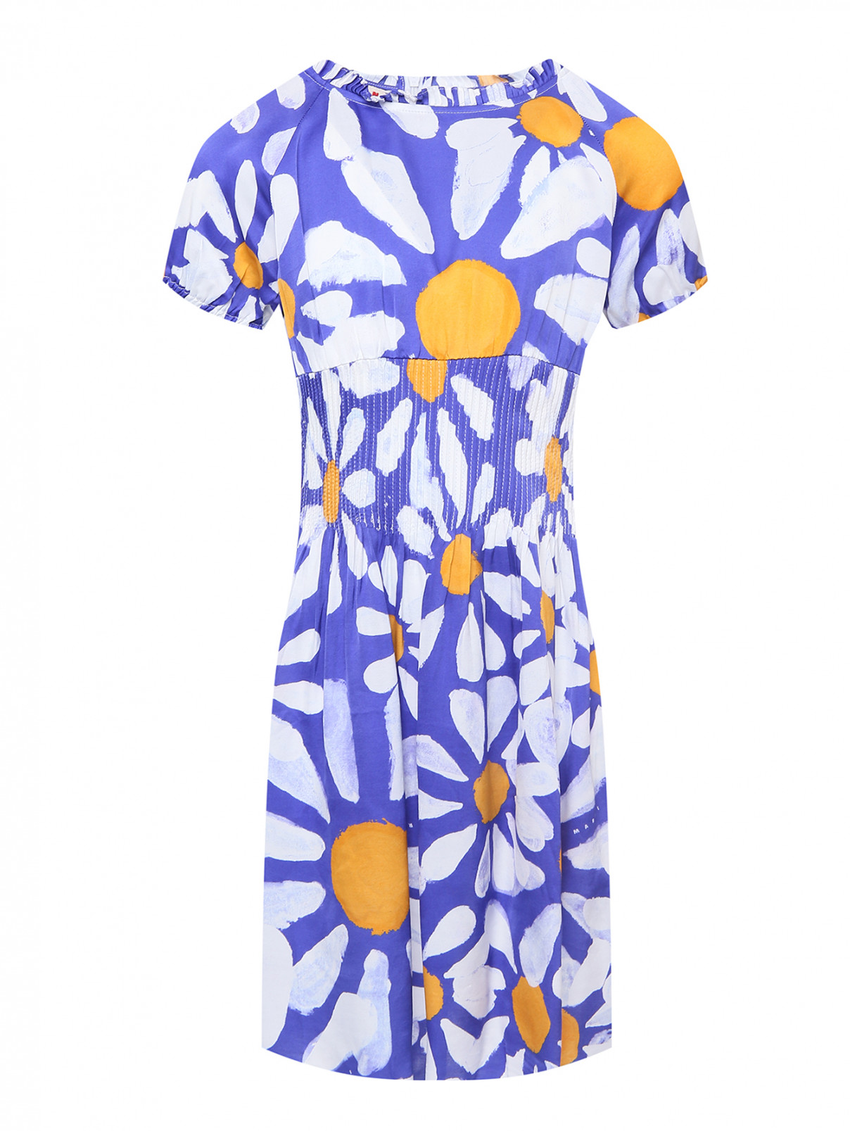 Платье из вискозы со складками Marni  –  Общий вид  – Цвет:  Узор