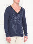 Пуловер из хлопка с узором Armani Jeans  –  Модель Верх-Низ