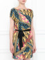 Платье свободного кроя с поясом Versace 1969  –  Модель Верх-Низ