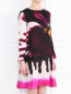 Платье-мини свободного кроя с узором Moschino Couture  –  МодельВерхНиз