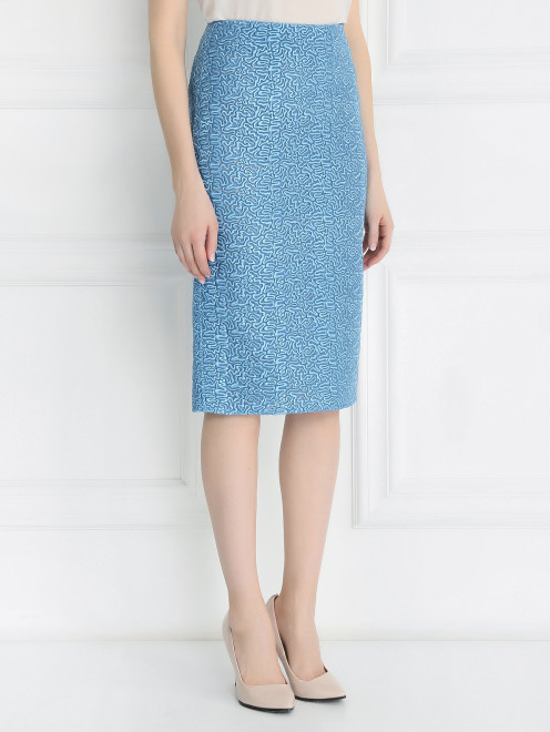 Юбка-карандаш из фактурной ткани с разрезом Ermanno Scervino - Модель Верх-Низ