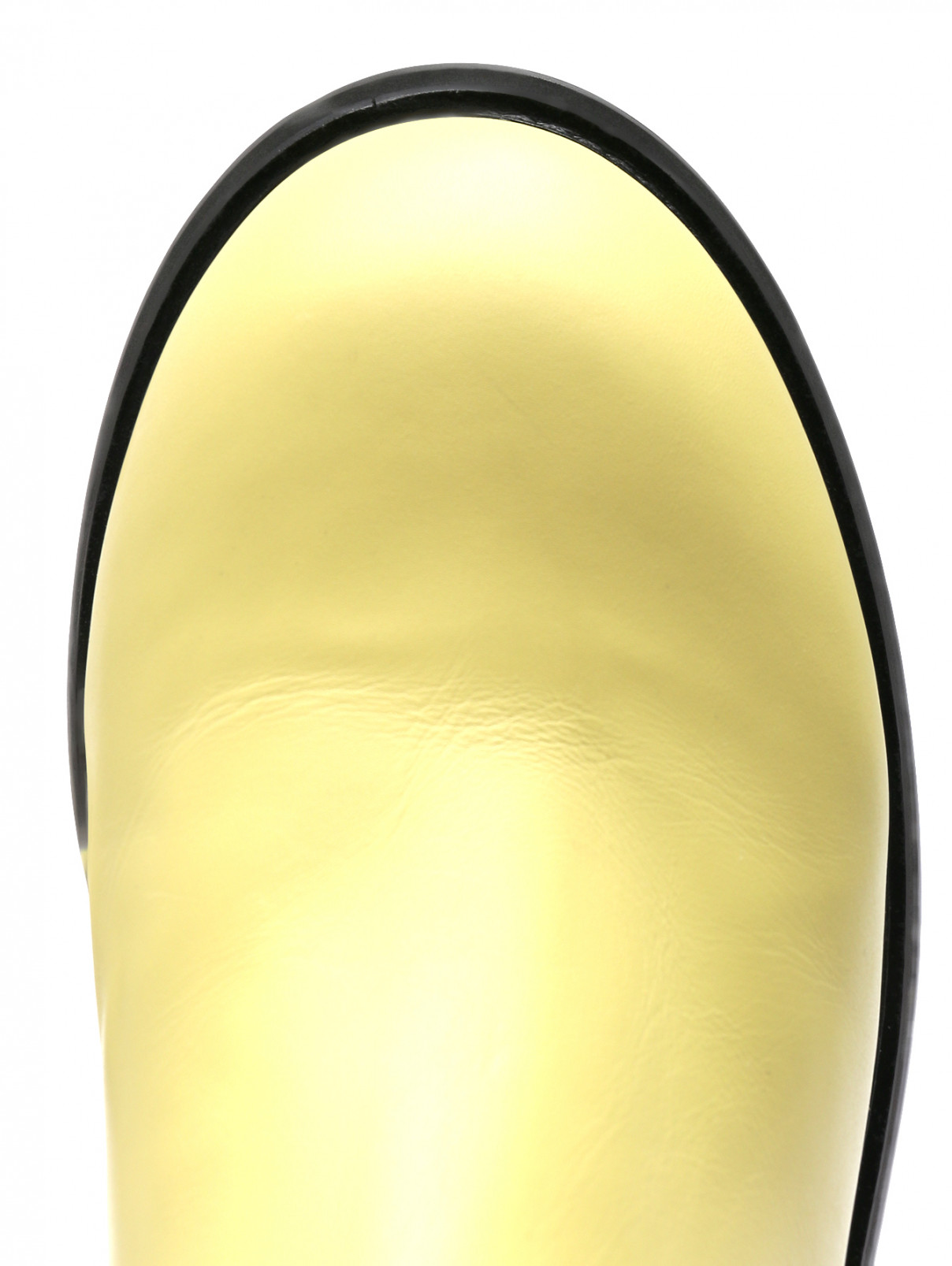 Ботинки из гладкой кожи с эластичными вставками Nina Ricci  –  Обтравка3  – Цвет:  Желтый