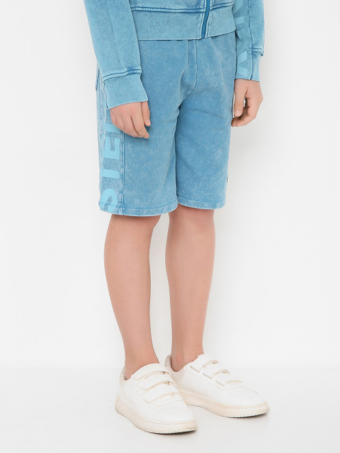 Трикотажные шорты с принтом Stella McCartney kids - МодельВерхНиз