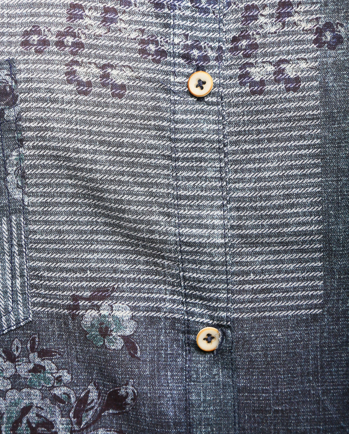 Рубашка из хлопка с цветочным принтом R95TH  –  Деталь  – Цвет:  Узор