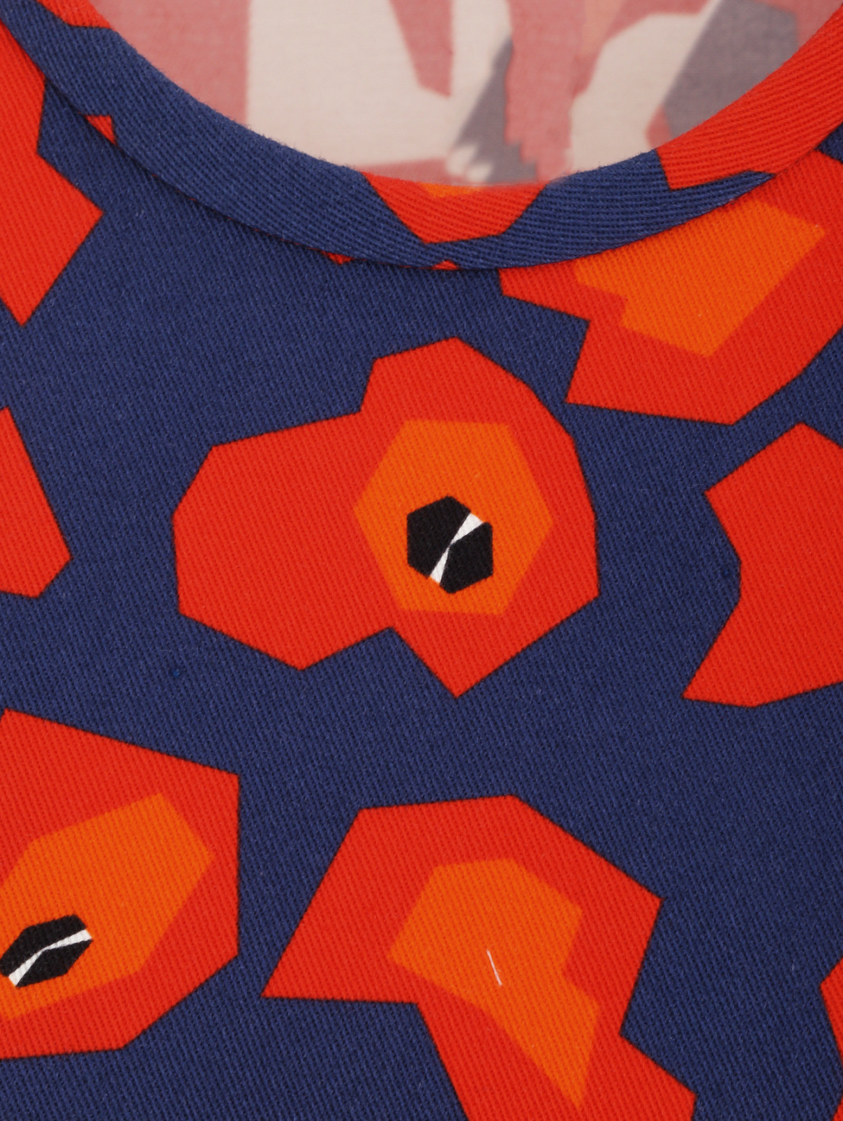 Платье из хлопка с цветочным узором Jil Sander Navy  –  Деталь1  – Цвет:  Узор
