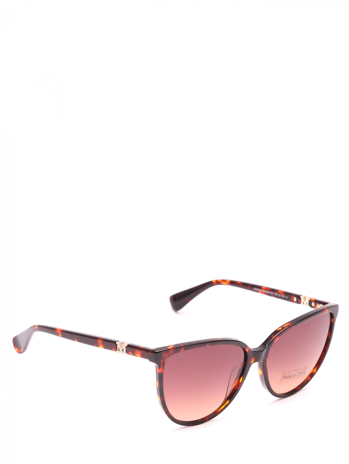 Солнцезащитные очки в оправе из пластика Max Mara  –  Обтравка1  – Цвет:  Коричневый