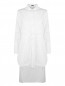 Блуза из хлопка с разрезами и кулиской Jil Sander Navy  –  Общий вид