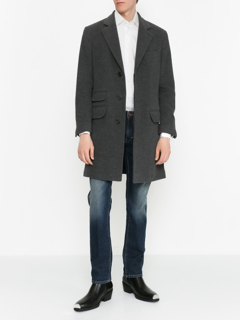 Пальто из шерсти и кашемира Brunello Cucinelli - МодельОбщийВид