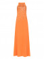Платье-макси из шелка декорированное вышивкой La Perla  –  Общий вид