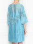 Платье из шелка с плиссировкой и кружевом Alberta Ferretti  –  МодельВерхНиз1