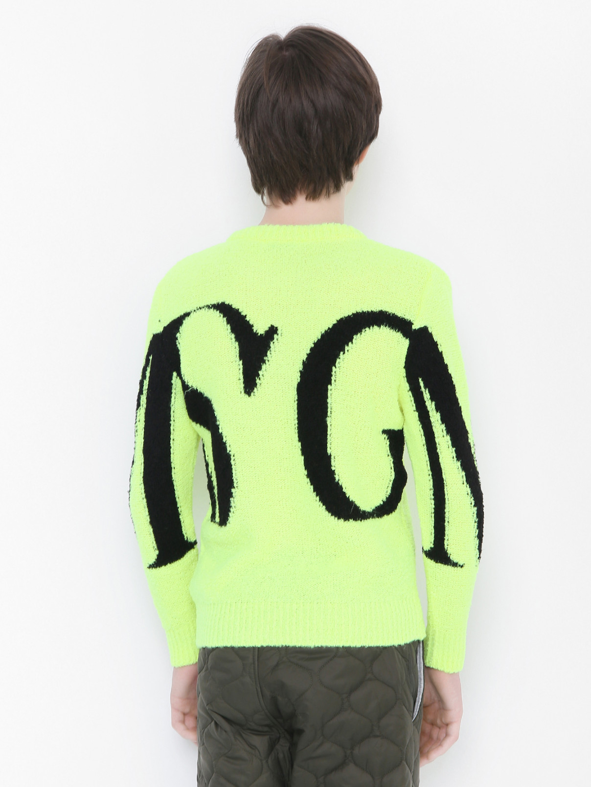 Джемпер с контрастным узором MSGM  –  МодельВерхНиз1  – Цвет:  Желтый