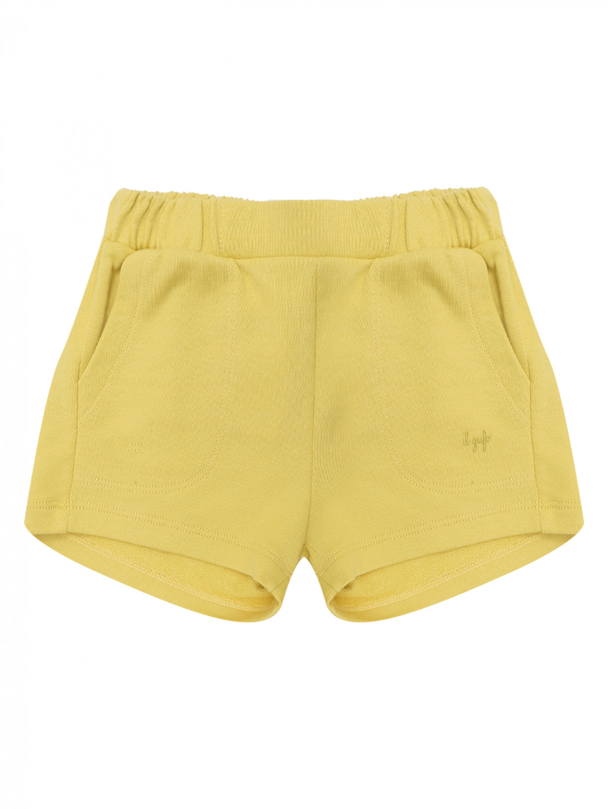 Хлопковые шорты на резинке Il Gufo  –  Общий вид  – Цвет:  Желтый