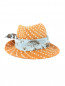 Шляпа соломенная украшенная хлопковым платком Tagliatore  –  Обтравка1