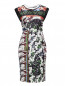 Платье-миди из смешанного шелка с цветочным узором Aquilano Rimondi  –  Общий вид