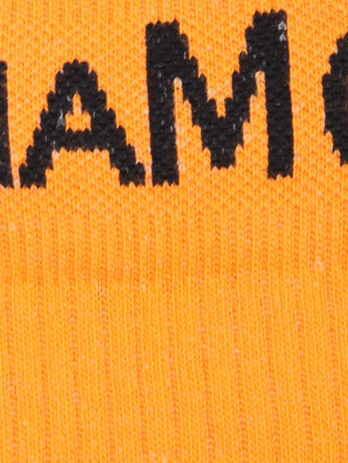 Высокие носки в "рубчик" MM6  –  Деталь1  – Цвет:  Оранжевый