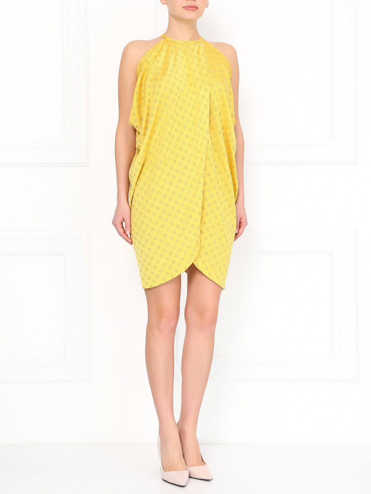 Платье ассиметричного кроя Vanda Catucci  –  Модель Общий вид  – Цвет:  Желтый