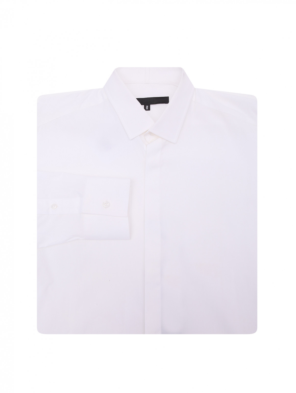 Однотонная рубашка из хлопка Karl Lagerfeld  –  Общий вид