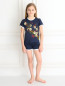 Хлопковая пижама с цветочным принтом BOSCO  –  Модель Общий вид
