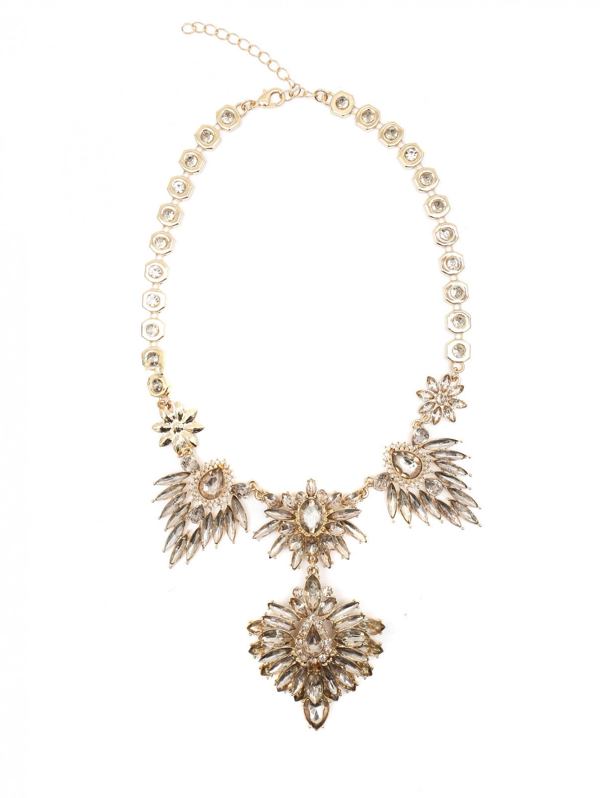 Ожерелье из металла с кристаллами Persona by Marina Rinaldi  –  Общий вид  – Цвет:  Золотой