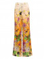 Брюки из шелка с цветочным узором Jean Paul Gaultier  –  Общий вид