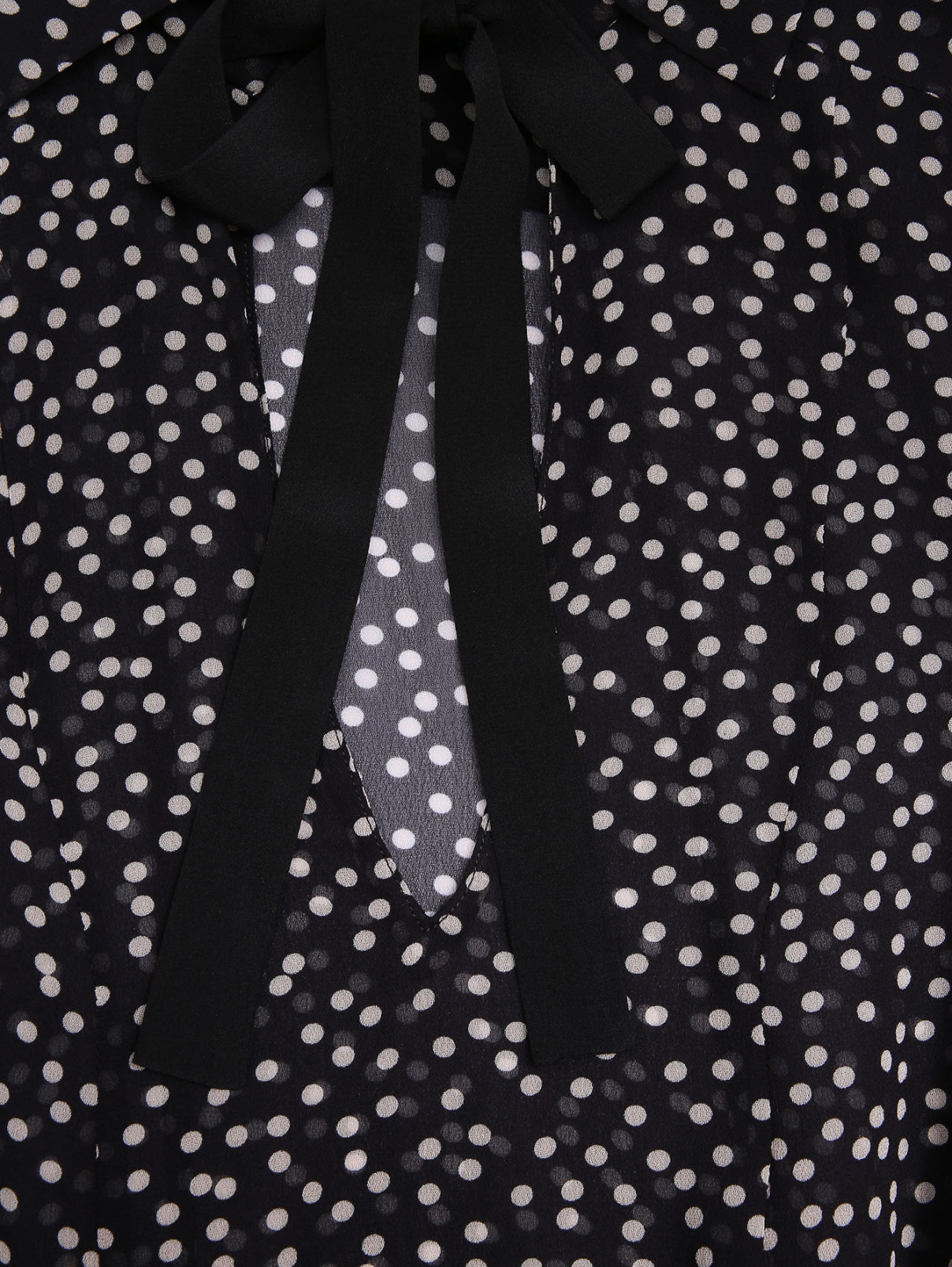 Блуза из вискозы с узором Dorothee Schumacher  –  Деталь1  – Цвет:  Черный