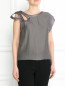 Блуза из шелка с контрастной отделкой Barbara Bui  –  Модель Верх-Низ